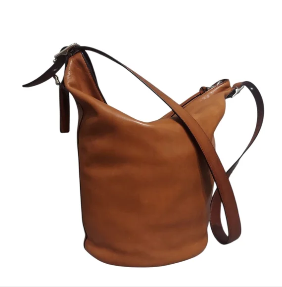 Coach Large Saddle Leather Duffle Shoulder Bag Great Condition No. 32282 - Picture 5 of 12